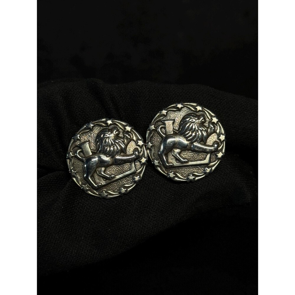 Vintage ORB Otto Robert Bade Sterling Silver Lion Cufflinks 17g
